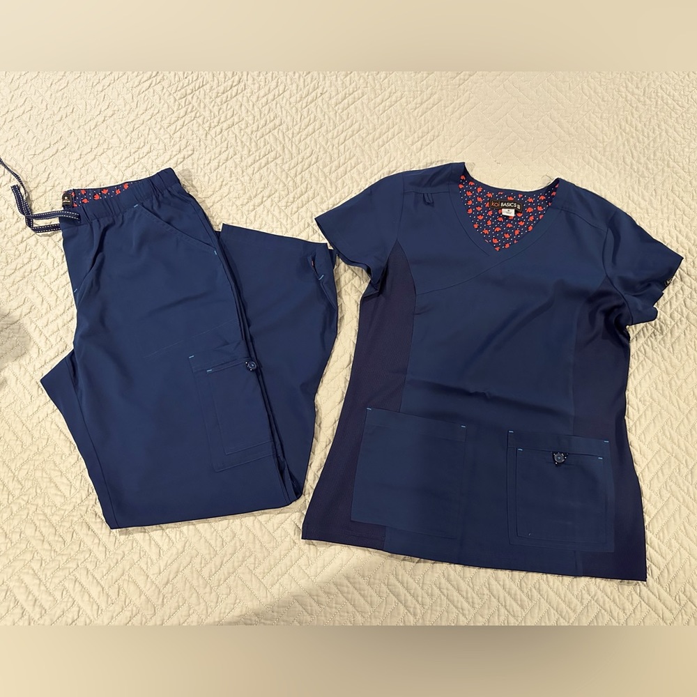 Koi Basics Navy Blue Scrub Set